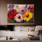 Floral 1205 Canvas Art 60 x 40 cm / Black