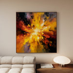 Abstract 1206 Canvas Art 60 x 60 cm / Black