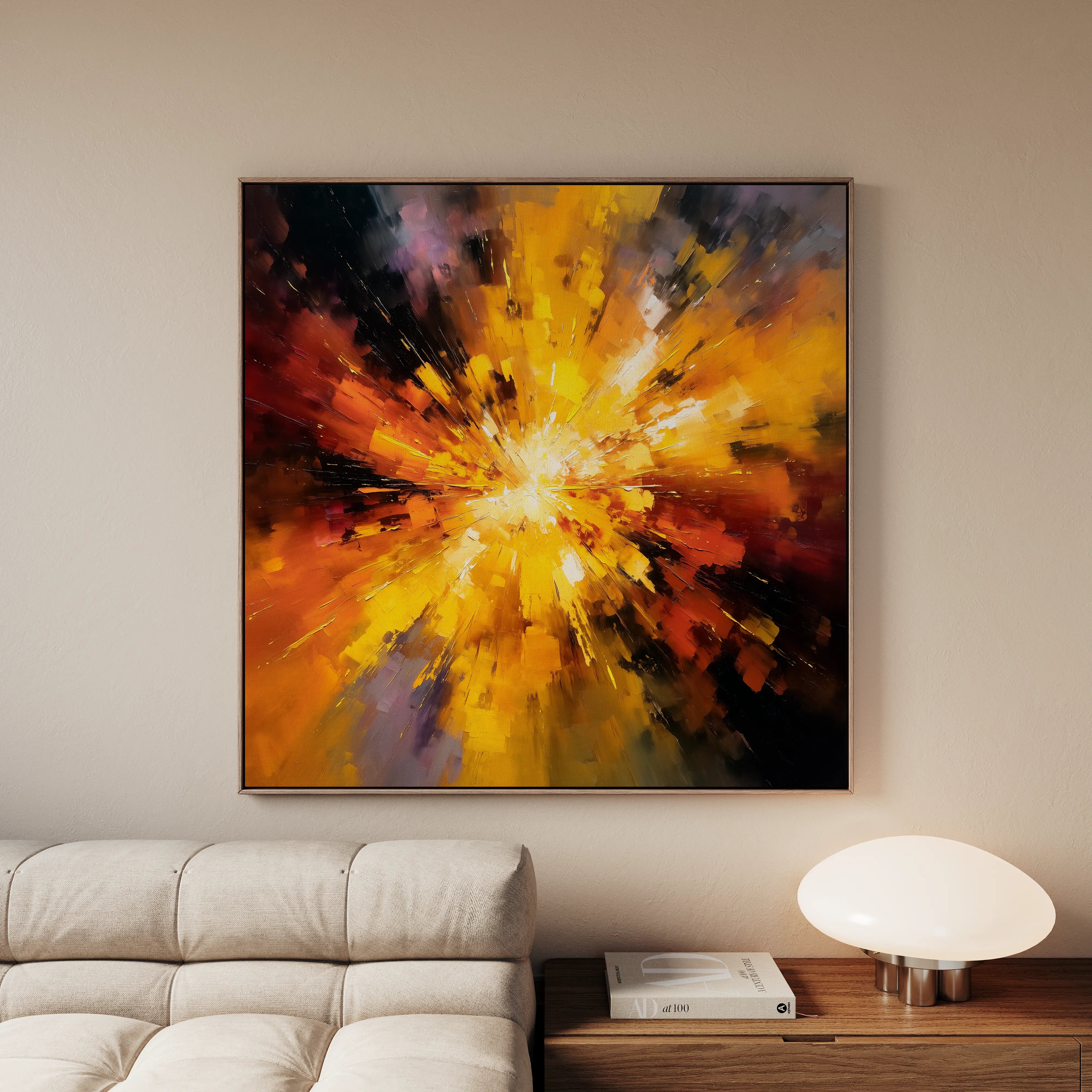 Abstract 1206 Canvas Art 60 x 60 cm / Black