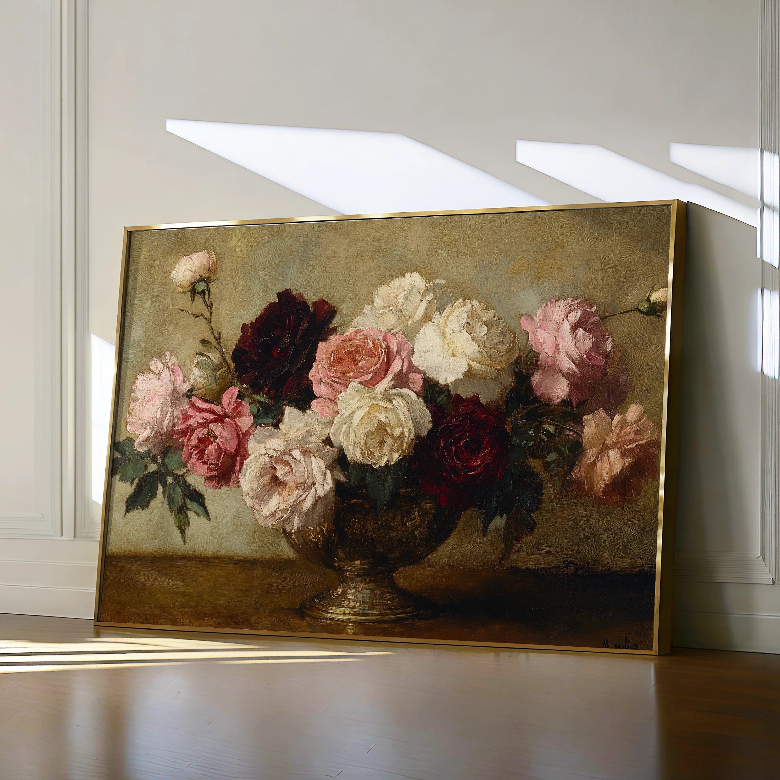 Floral 1206 Canvas Art 60 x 40 cm / Black