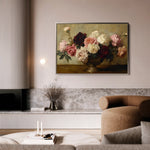 Floral 1206 Canvas Art 60 x 40 cm / Black