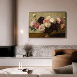 Floral 1206 Canvas Art 60 x 40 cm / Black