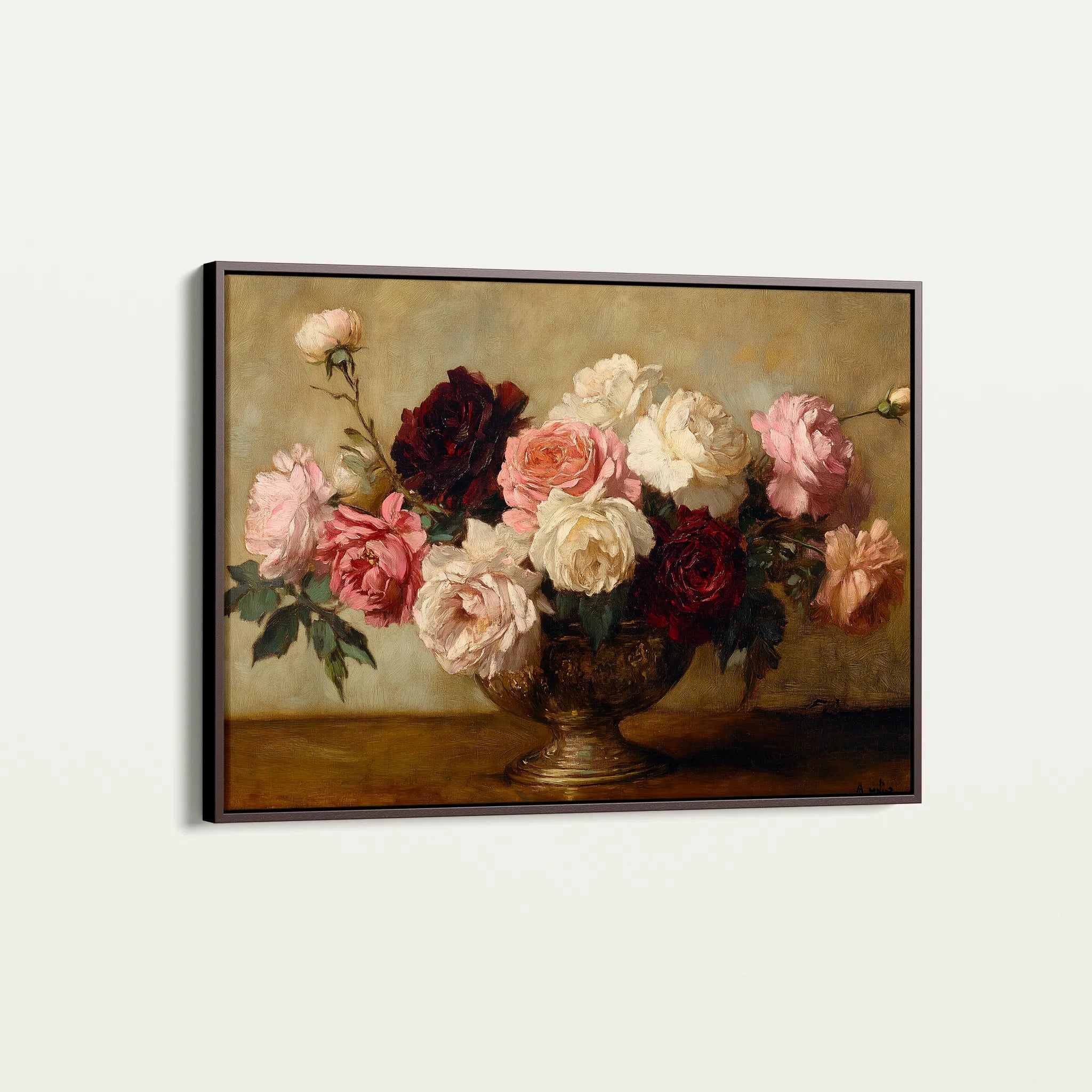 Floral 1206 Canvas Art 60 x 40 cm / Black