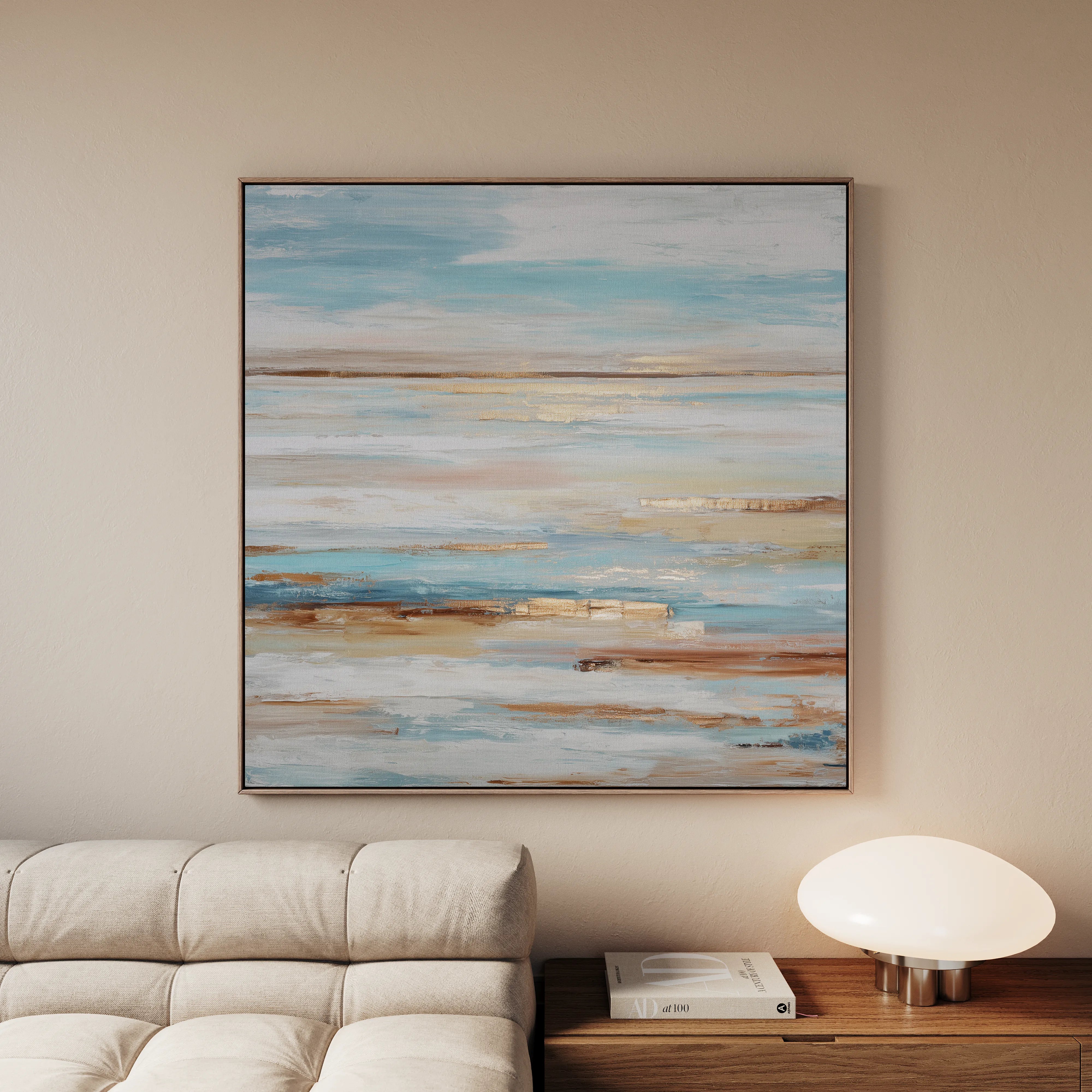 Abstract 1207 Canvas Art 60 x 60 cm / Black