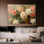 Floral 1207 Canvas Art 60 x 40 cm / Black