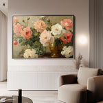 Floral 1207 Canvas Art 60 x 40 cm / Black