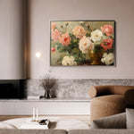 Floral 1207 Canvas Art 60 x 40 cm / Black