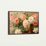 Floral 1207 Canvas Art 60 x 40 cm / Black