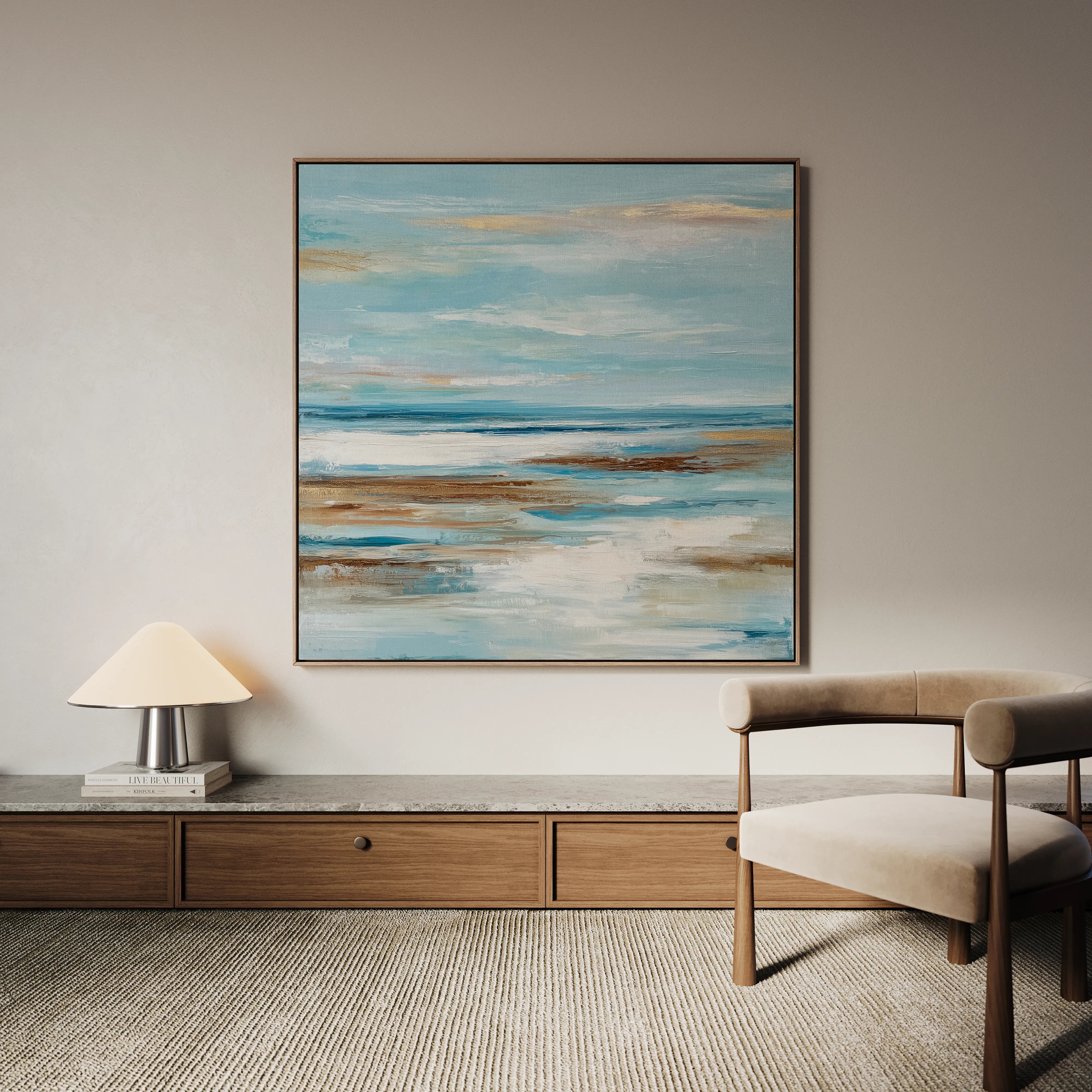 Abstract 1208 Canvas Art 60 x 60 cm / Black