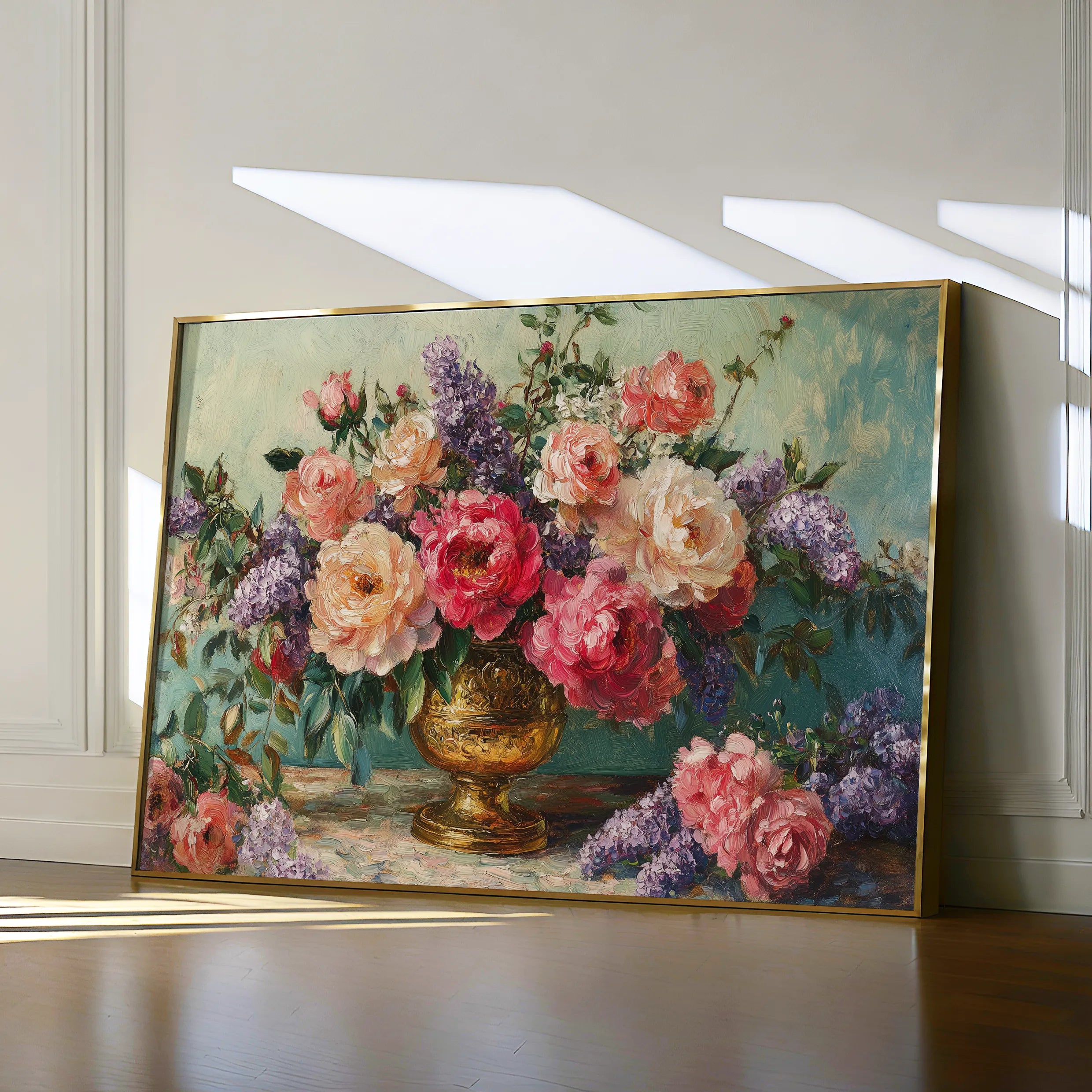 Floral 1208 Canvas Art 60 x 40 cm / Black