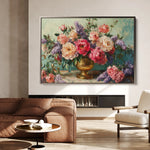 Floral 1208 Canvas Art 60 x 40 cm / Black