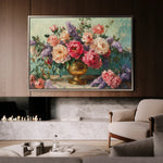 Floral 1208 Canvas Art 60 x 40 cm / Black