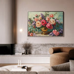 Floral 1208 Canvas Art 60 x 40 cm / Black