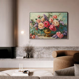 Floral 1208 Canvas Art 60 x 40 cm / Black