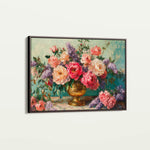 Floral 1208 Canvas Art 60 x 40 cm / Black