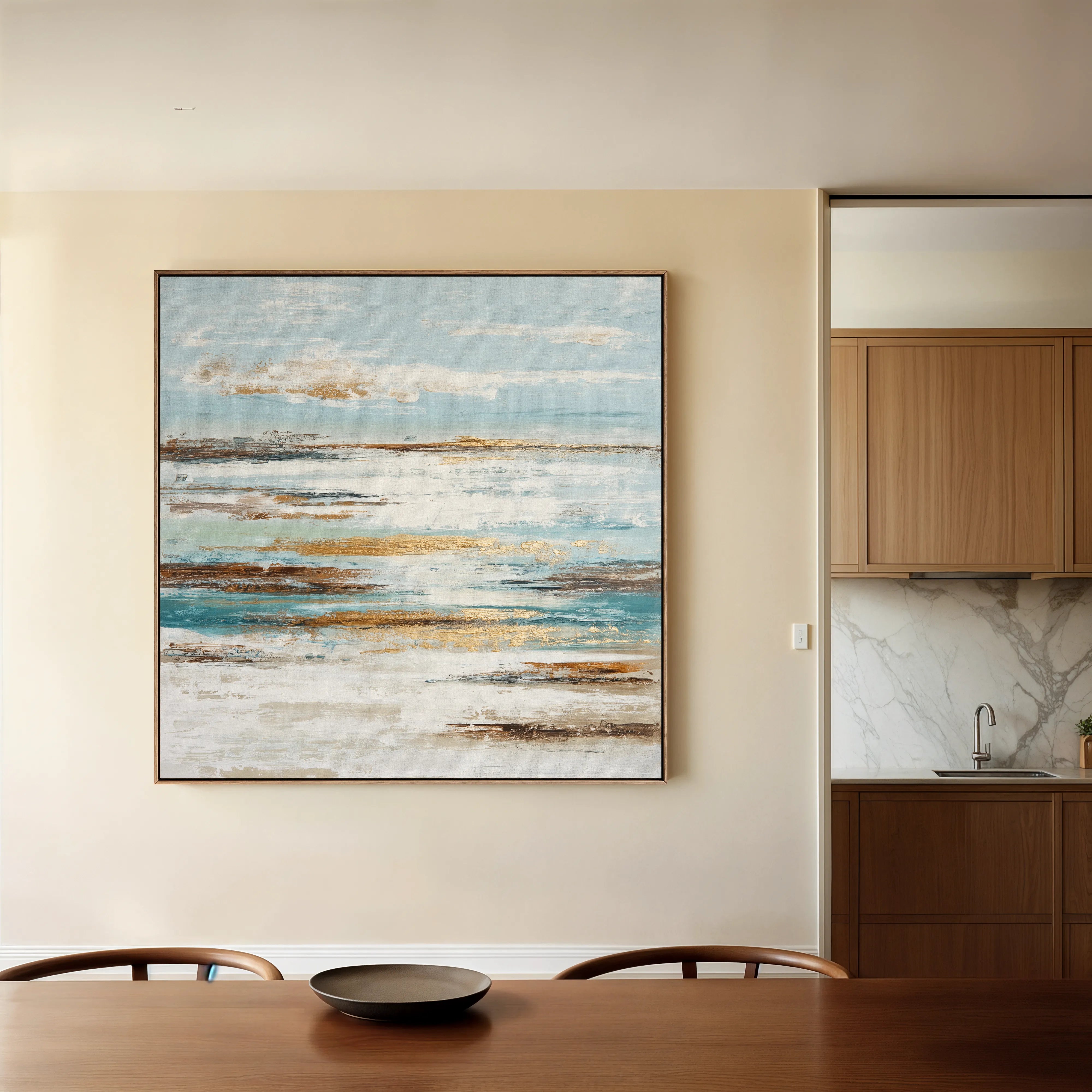 Abstract 1209 Canvas Art 60 x 60 cm / Black