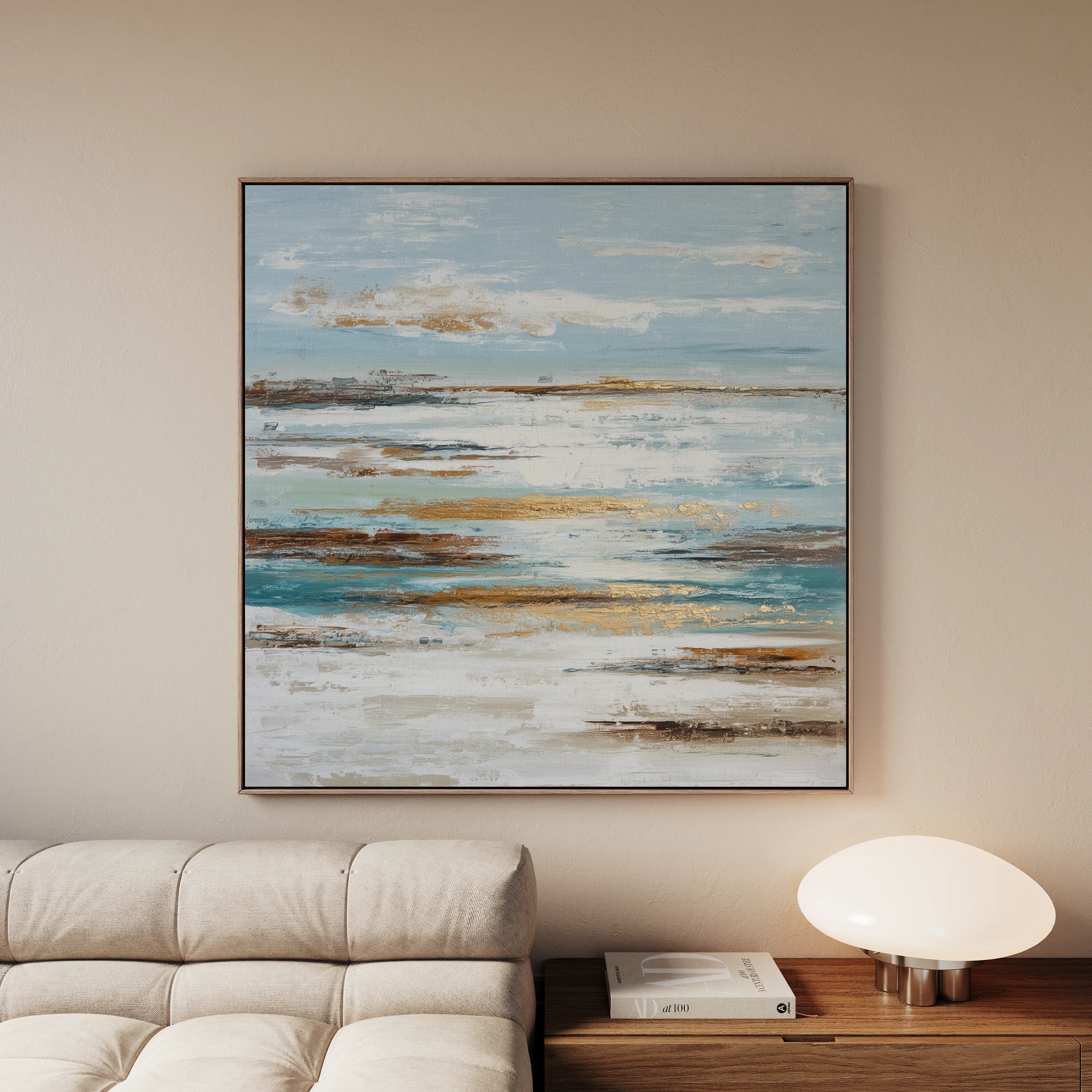 Abstract 1209 Canvas Art 60 x 60 cm / Black