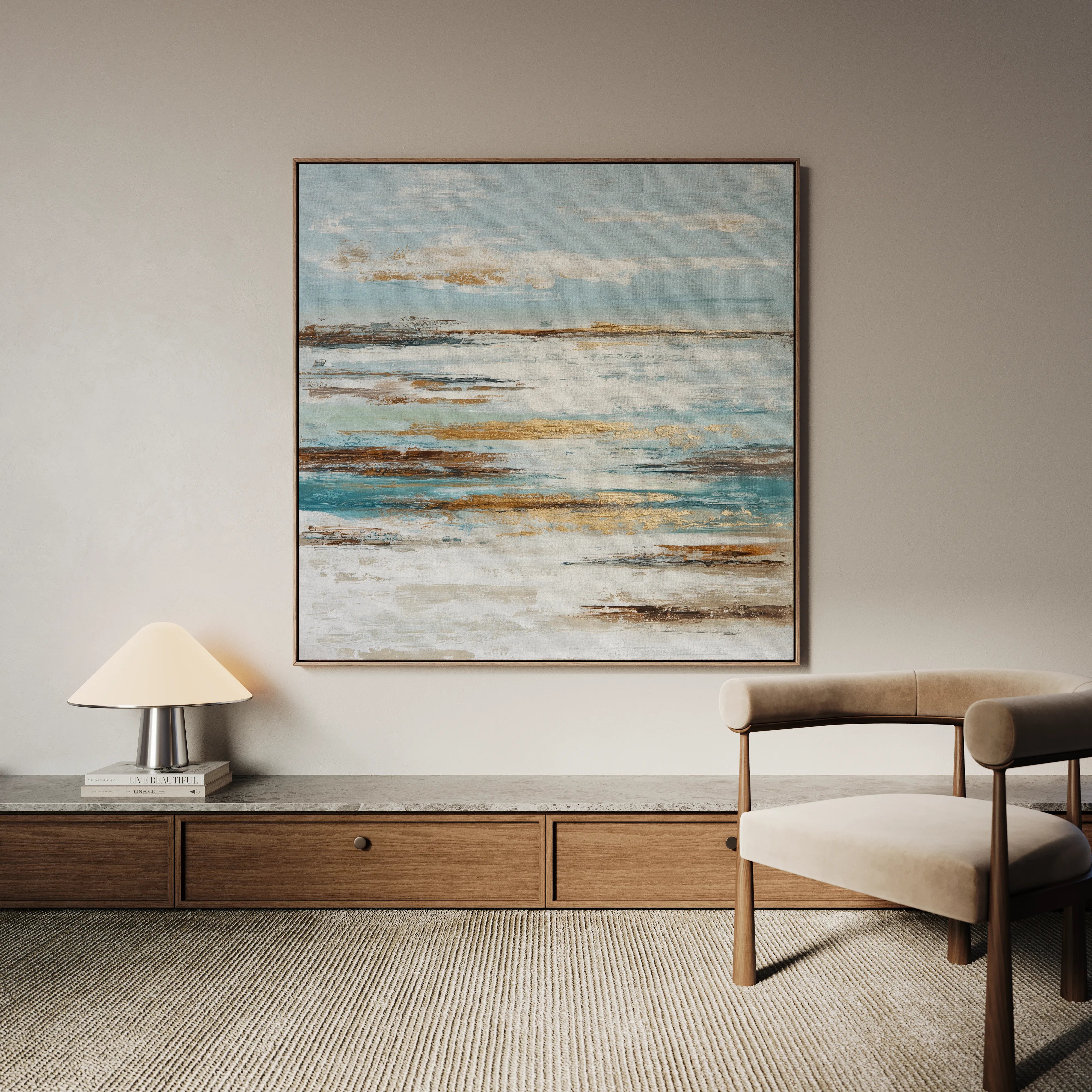 Abstract 1209 Canvas Art 60 x 60 cm / Black