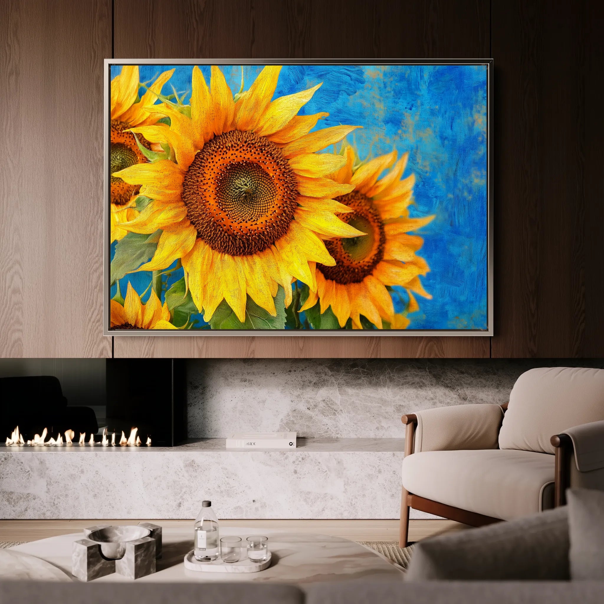 Floral 1209 Canvas Art 60 x 40 cm / Black