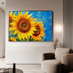 Floral 1209 Canvas Art 60 x 40 cm / Black