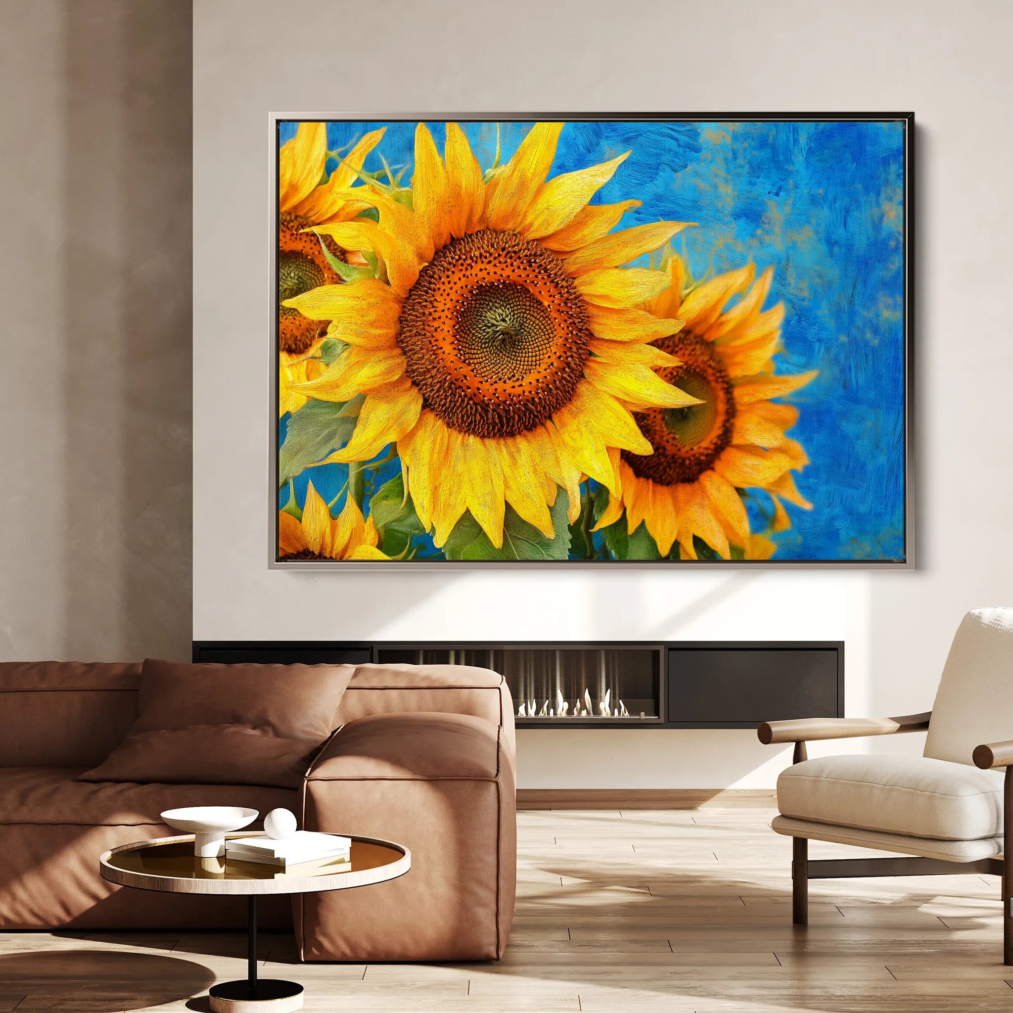 Floral 1209 Canvas Art 60 x 40 cm / Black