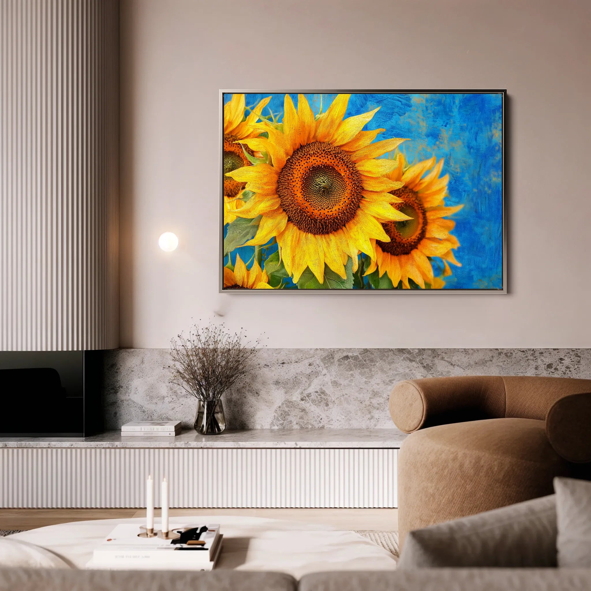 Floral 1209 Canvas Art 60 x 40 cm / Black
