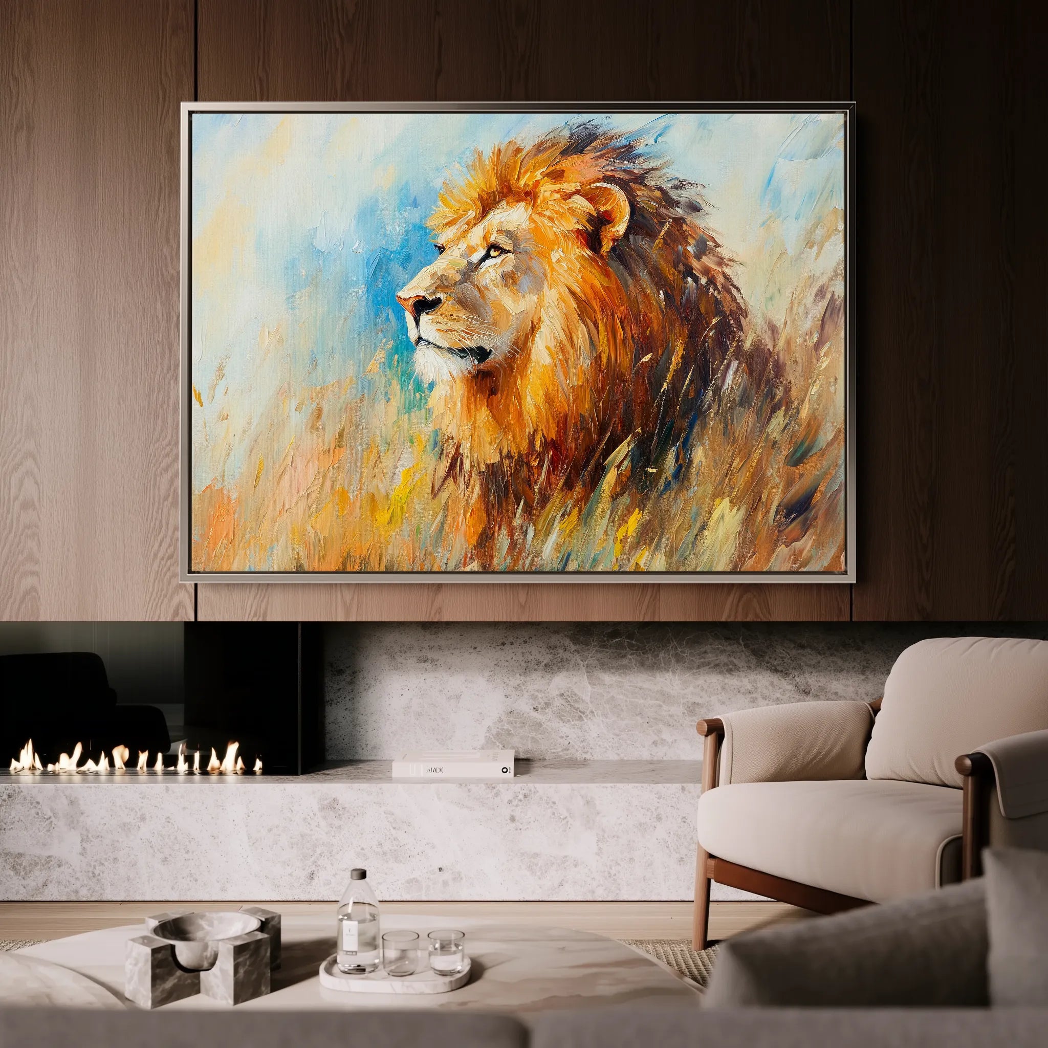 Animals 121 Canvas Art 60 x 40 cm / Black