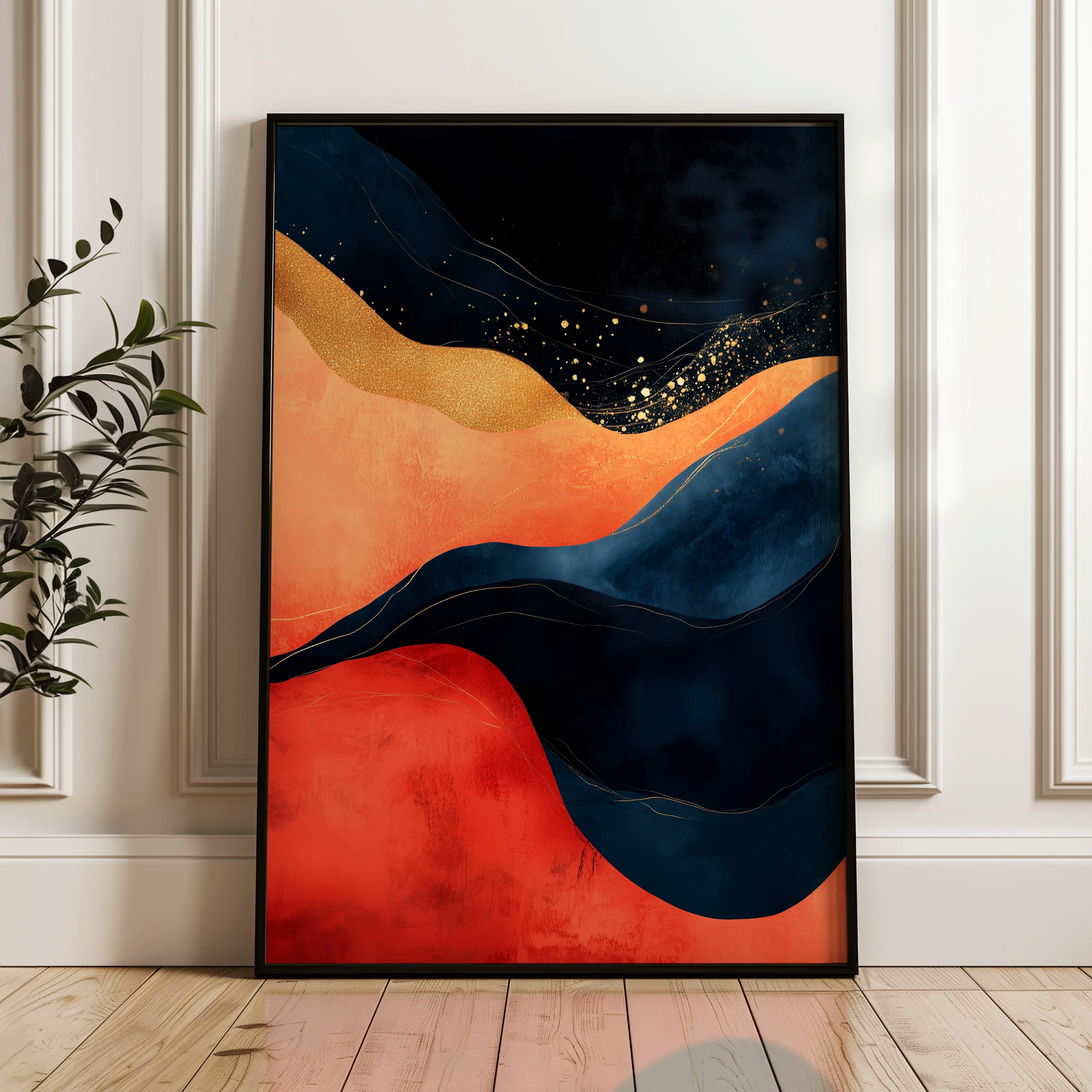 Boho 121 Canvas Art 60 x 40 cm / Black