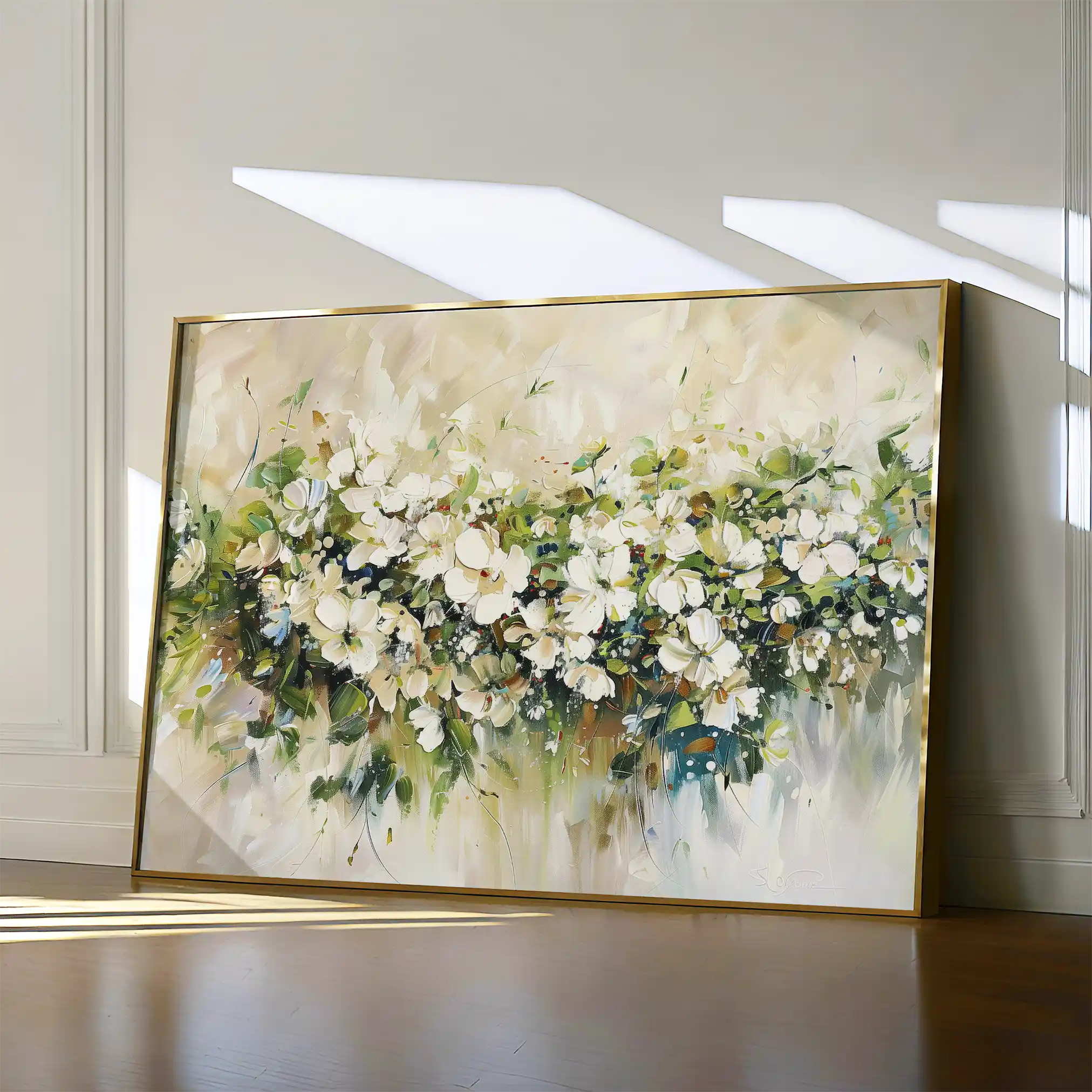 Floral 121 Canvas Art 60 x 40 cm / Black
