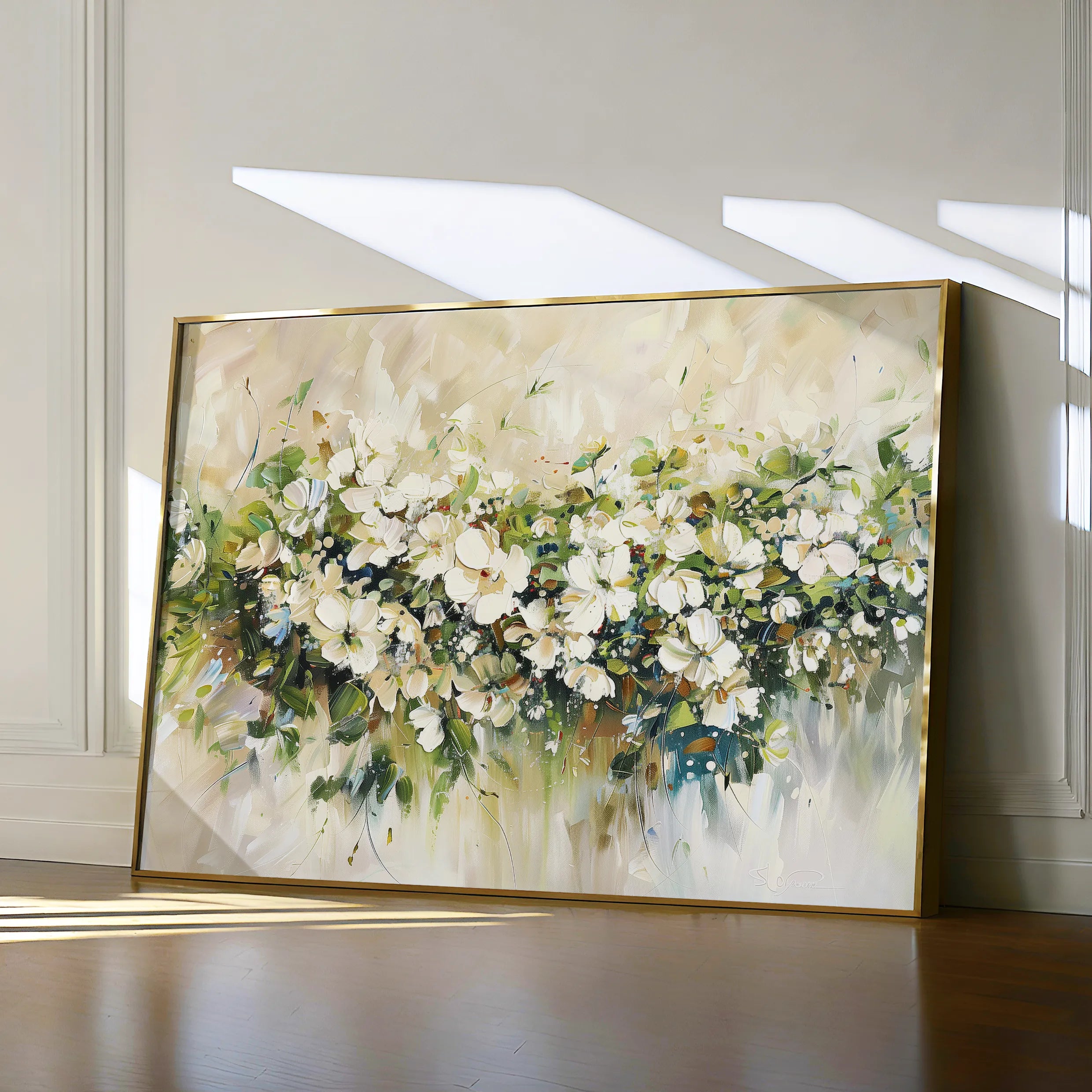 Floral 121 Canvas Art 60 x 40 cm / Black