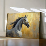 Horses 121 Canvas Art 60 x 40 cm / Black