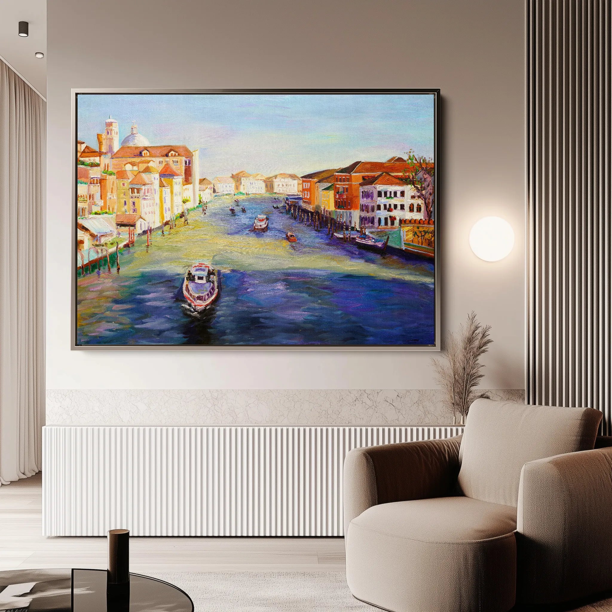 Landscape 121 Canvas Art 60 x 40 cm / Black