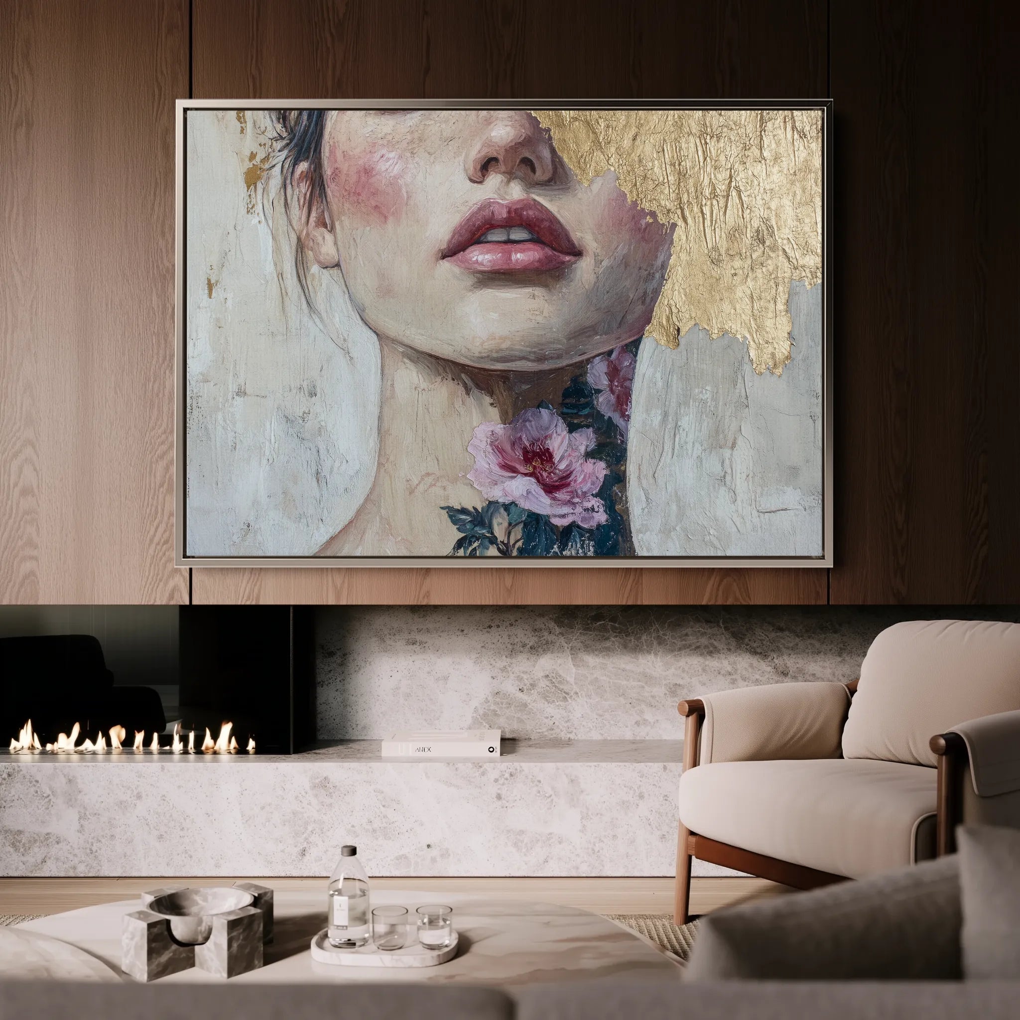 Portrait 121 Canvas Art 60 x 40 cm / Black