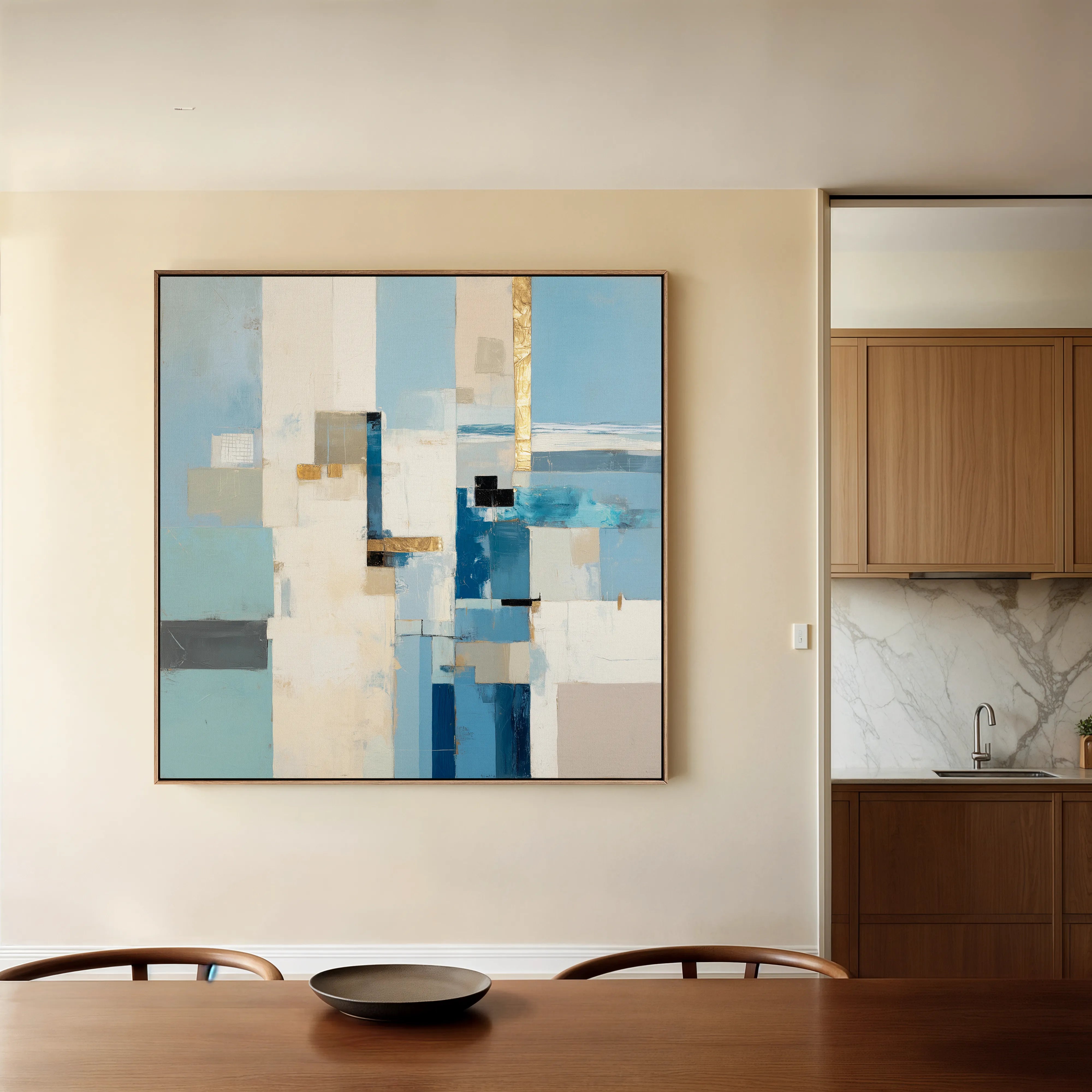 Abstract 1210 Canvas Art 60 x 60 cm / Black