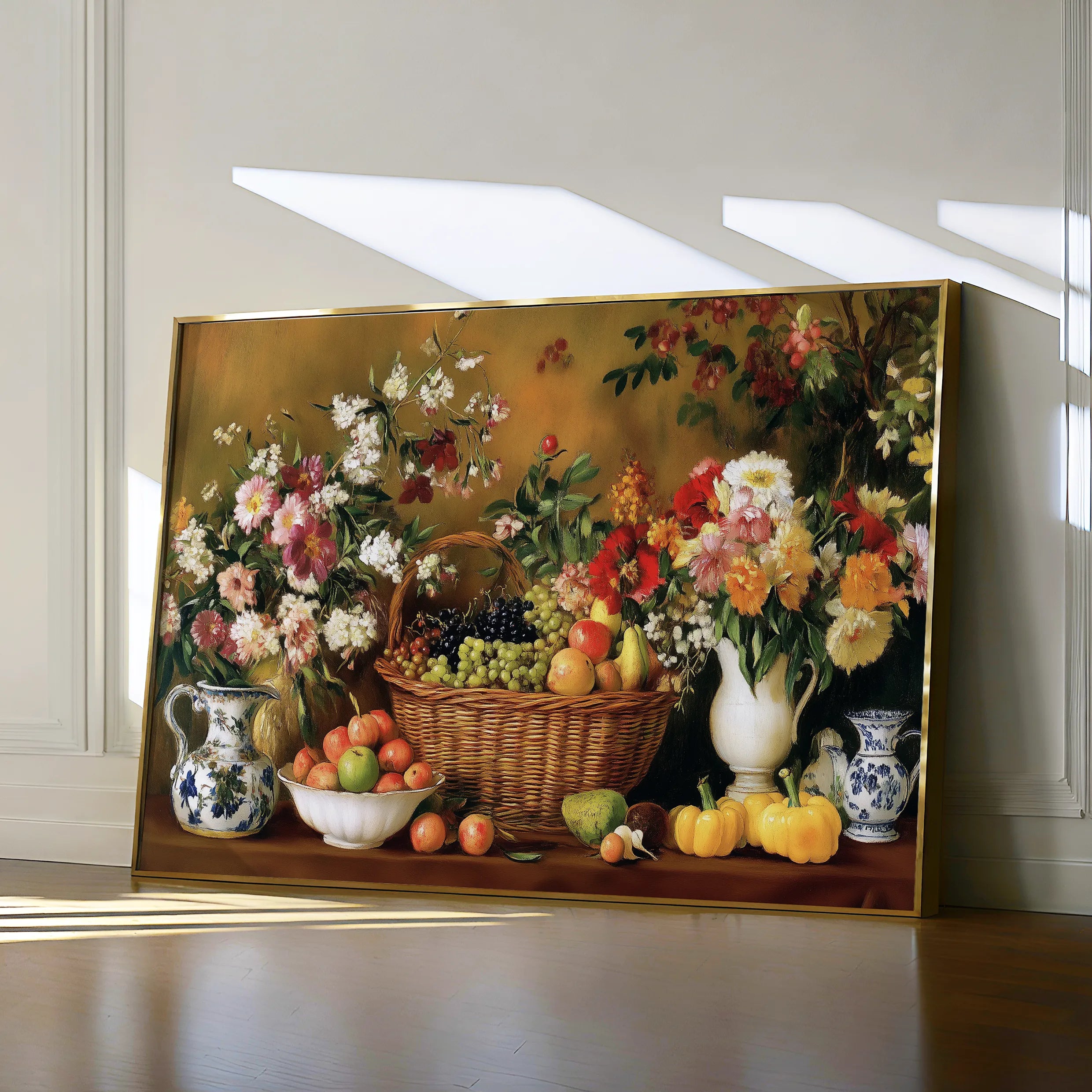 Floral 1210 Canvas Art 60 x 40 cm / Black