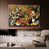 Floral 1210 Canvas Art 60 x 40 cm / Black