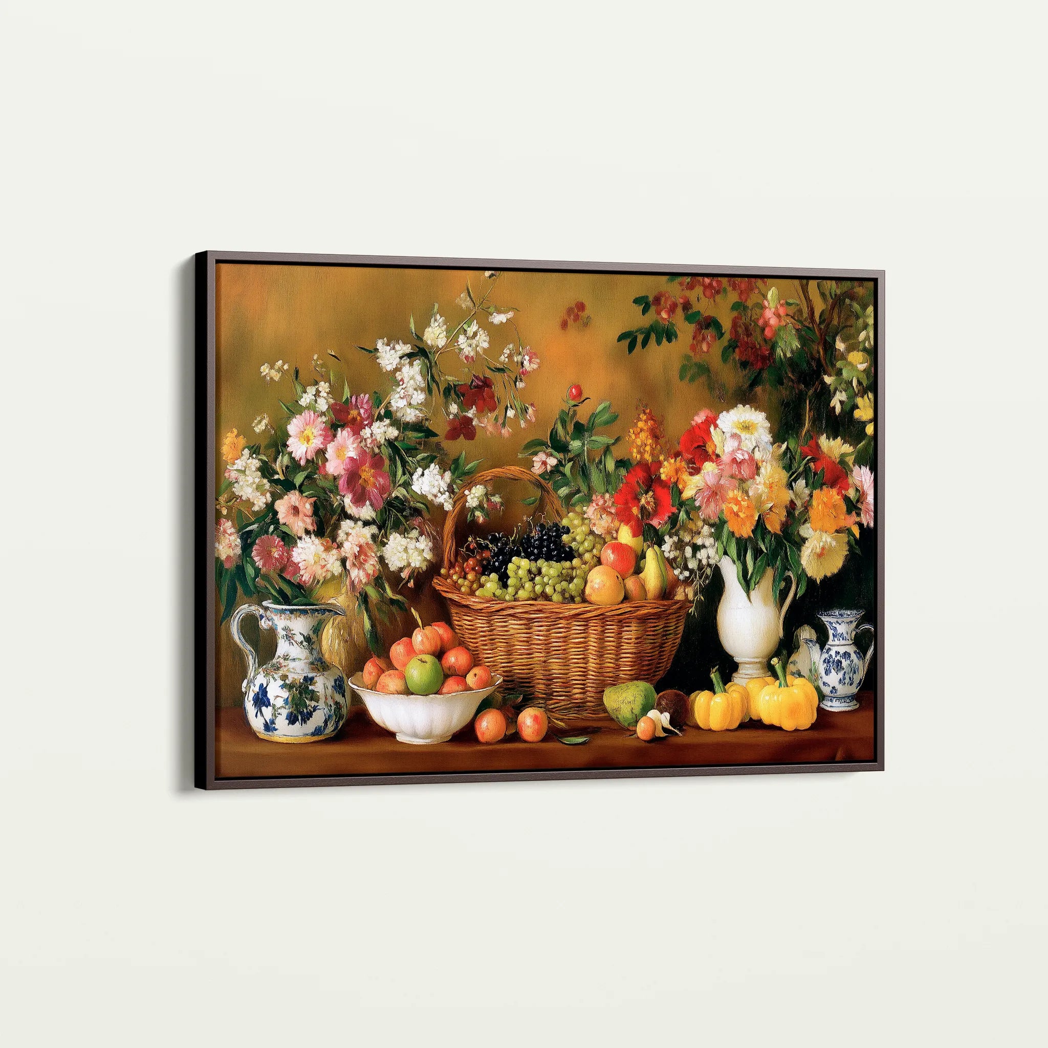 Floral 1210 Canvas Art 60 x 40 cm / Black