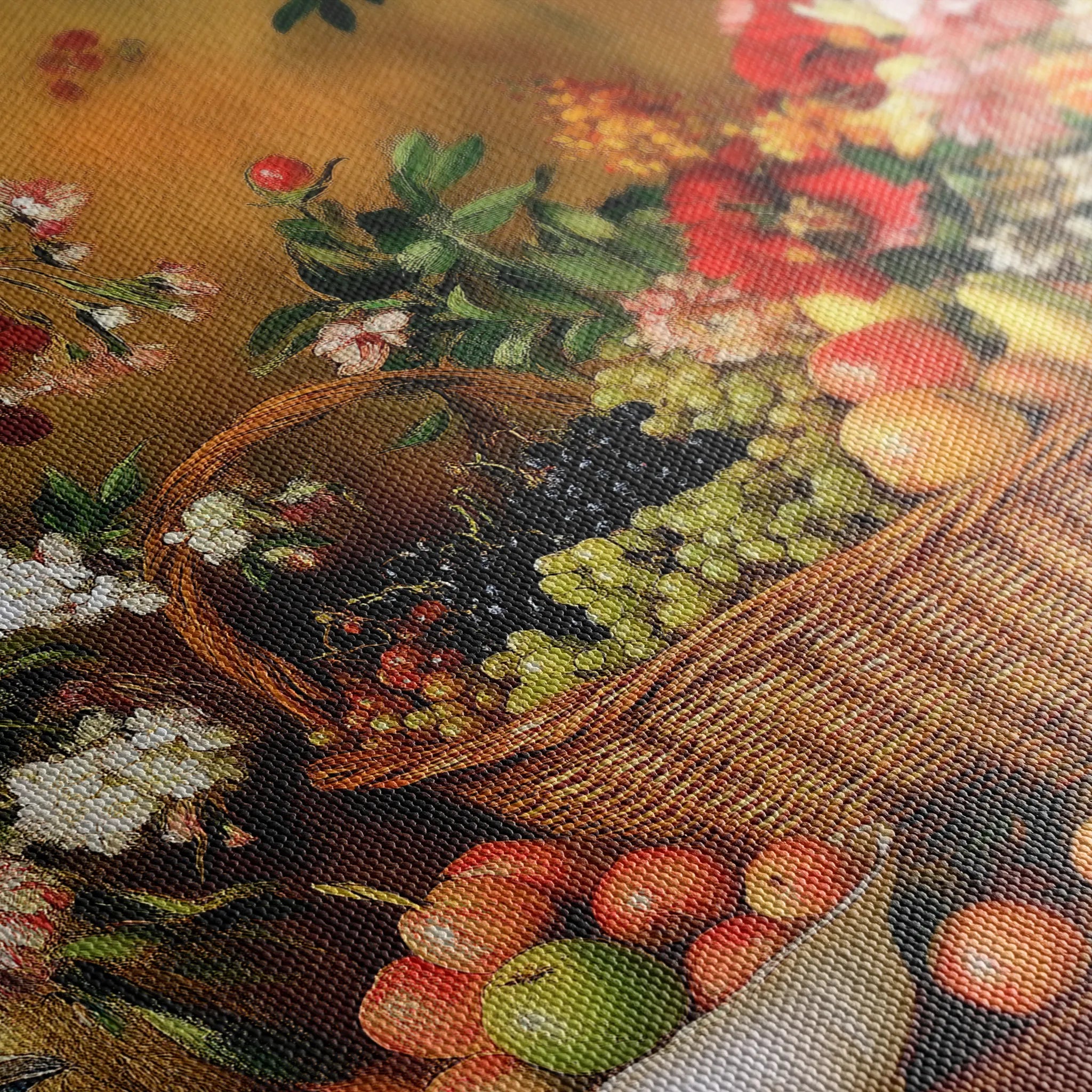 Floral 1210 Canvas Art 60 x 40 cm / Black