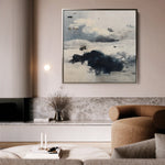 Abstract 1211 Canvas Art 60 x 60 cm / Black