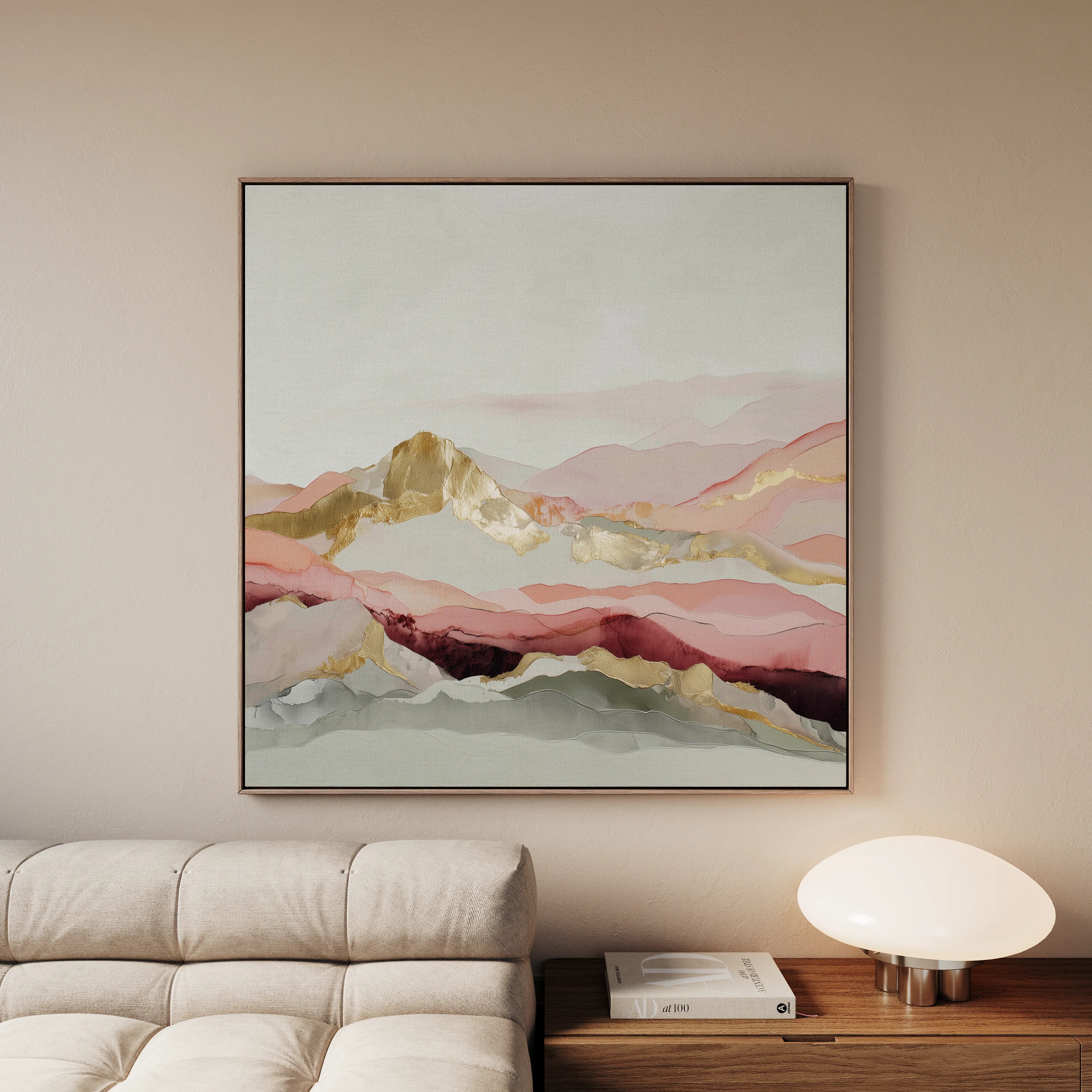 Abstract 1212 Canvas Art 60 x 60 cm / Black