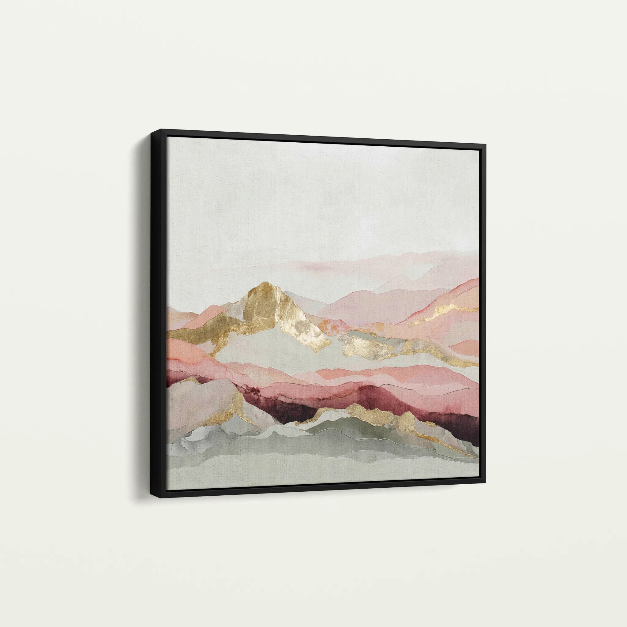 Abstract 1212 Canvas Art 60 x 60 cm / Black