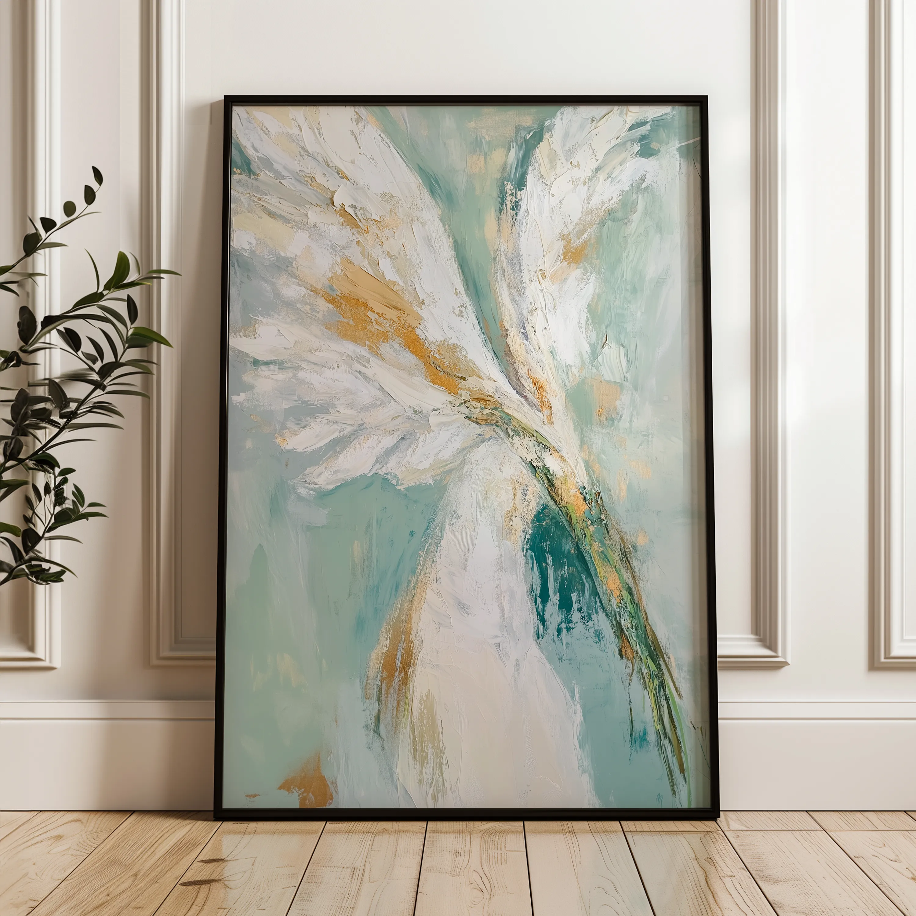 Floral 1212 Canvas Art 60 x 40 cm / Black