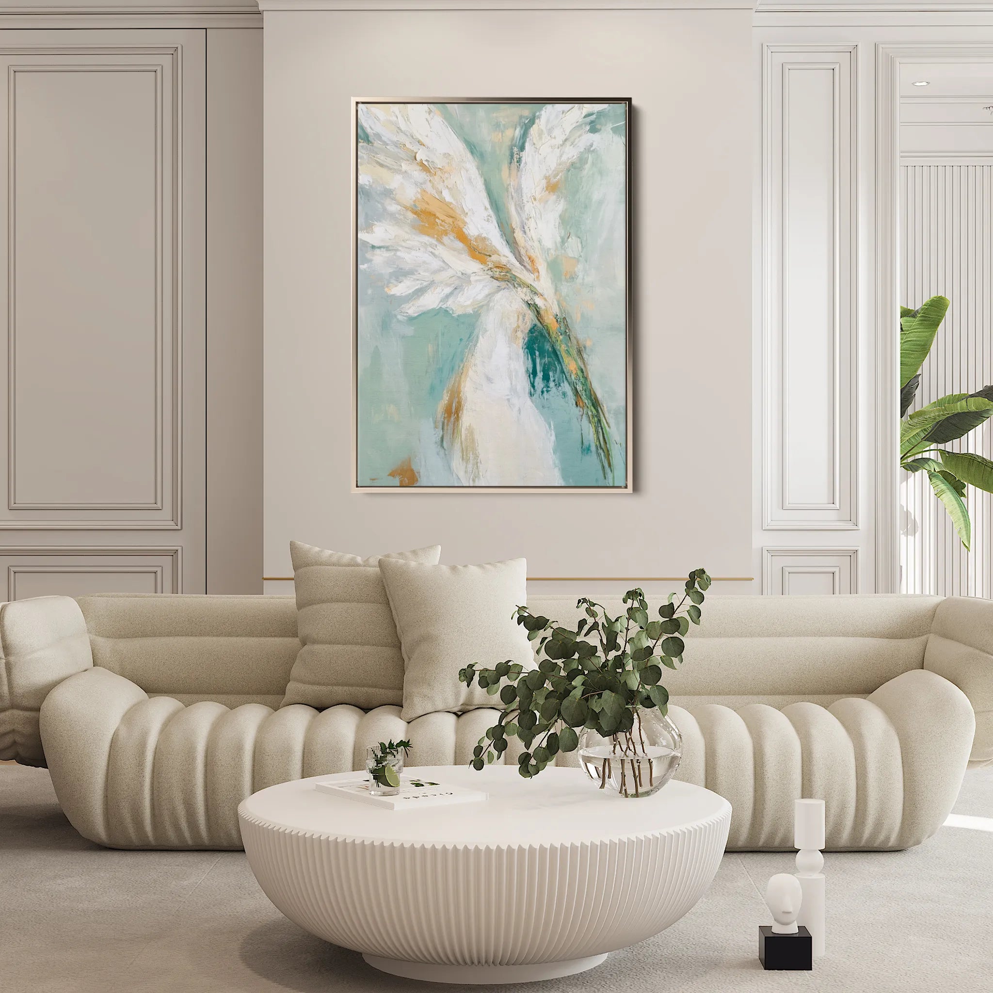 Floral 1212 Canvas Art 60 x 40 cm / Black