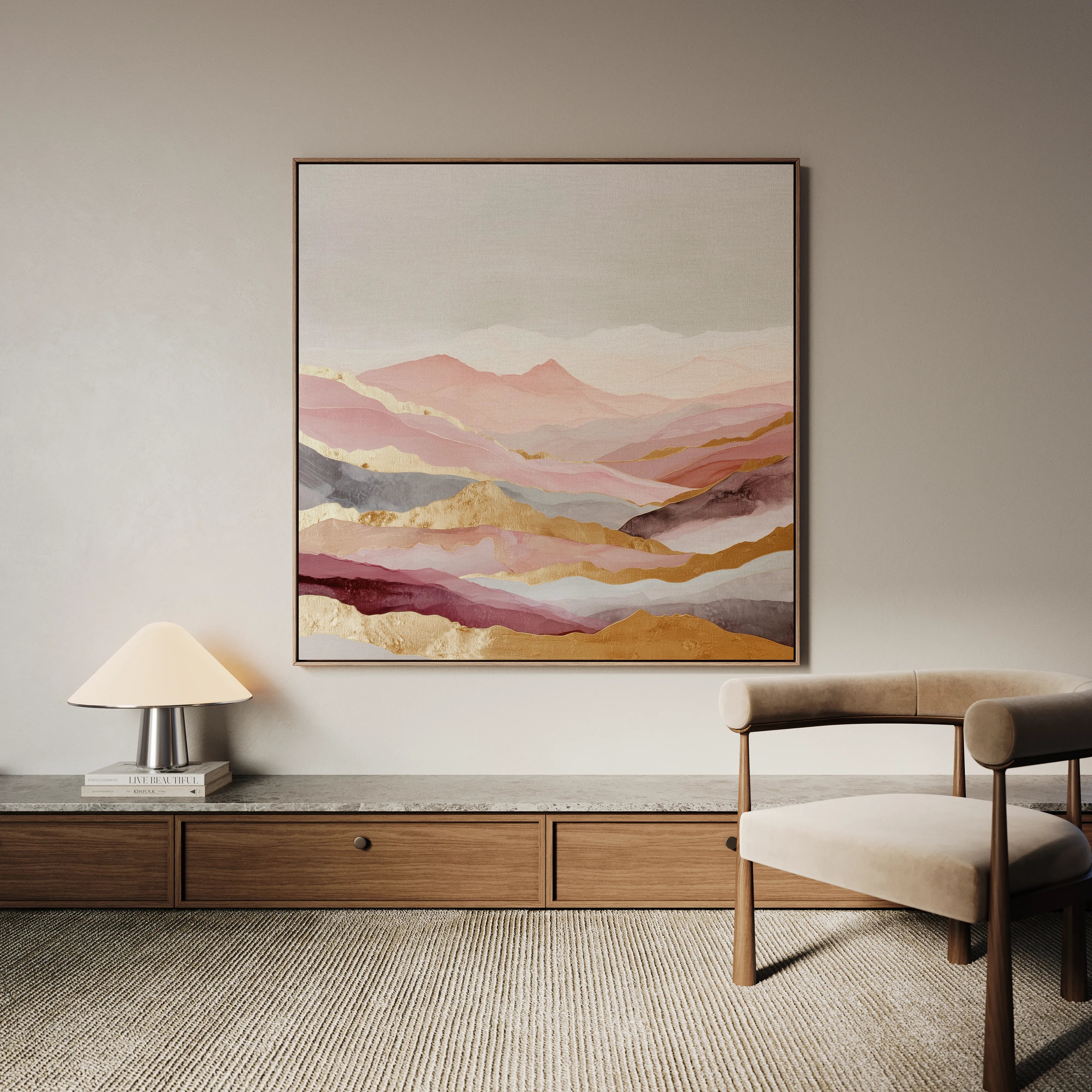 Abstract 1213 Canvas Art 60 x 60 cm / Black