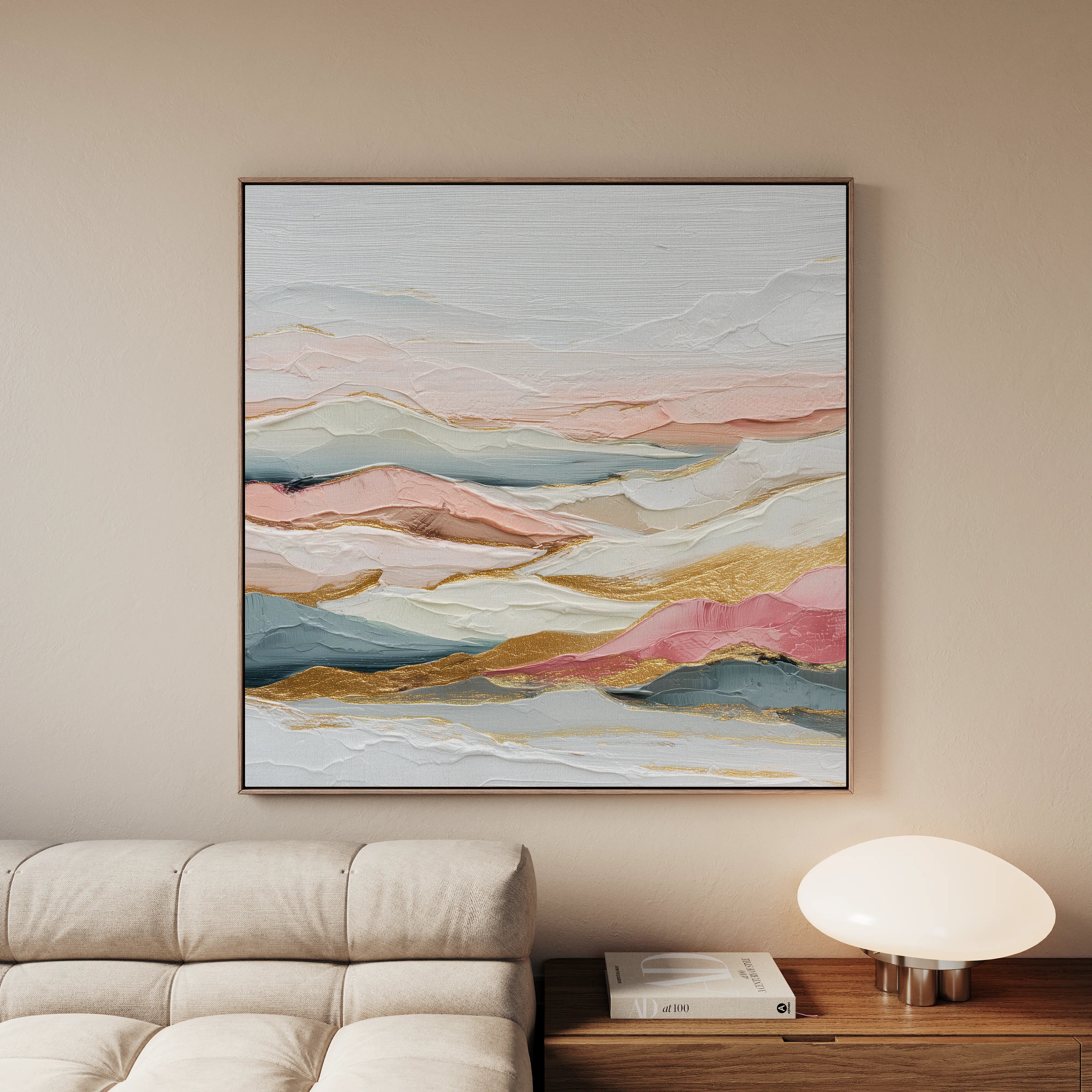 Abstract 1214 Canvas Art 60 x 60 cm / Black