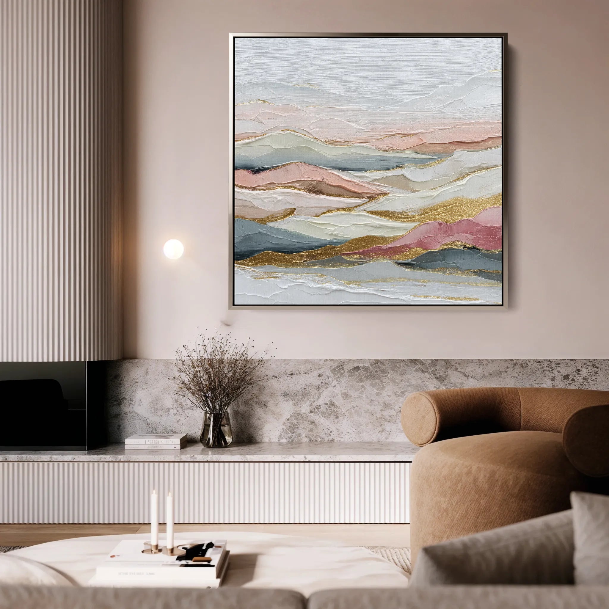 Abstract 1214 Canvas Art 60 x 60 cm / Black