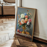 Floral 1214 Canvas Art 60 x 40 cm / Black
