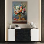Floral 1214 Canvas Art 60 x 40 cm / Black