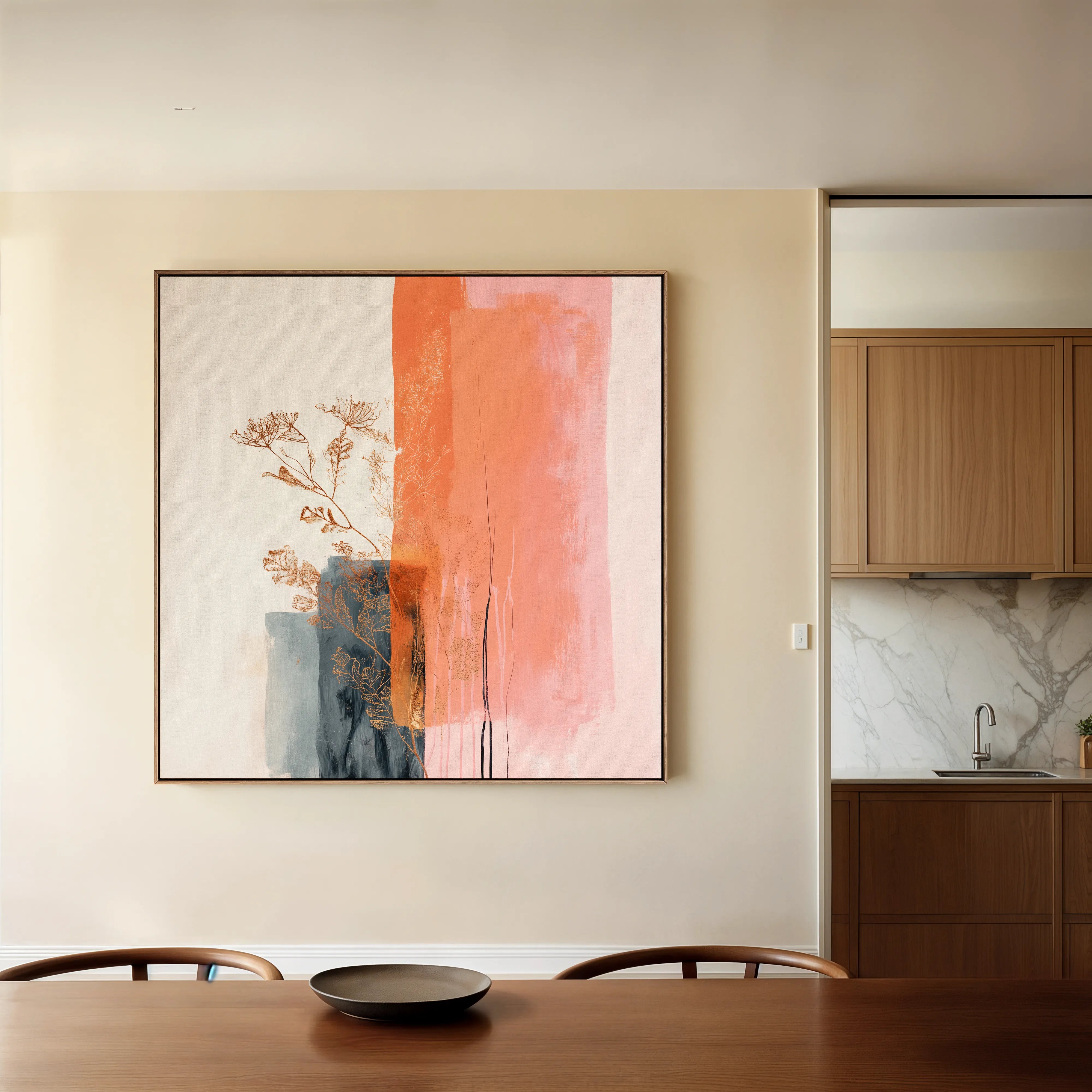 Abstract 1215 Canvas Art 60 x 60 cm / Black