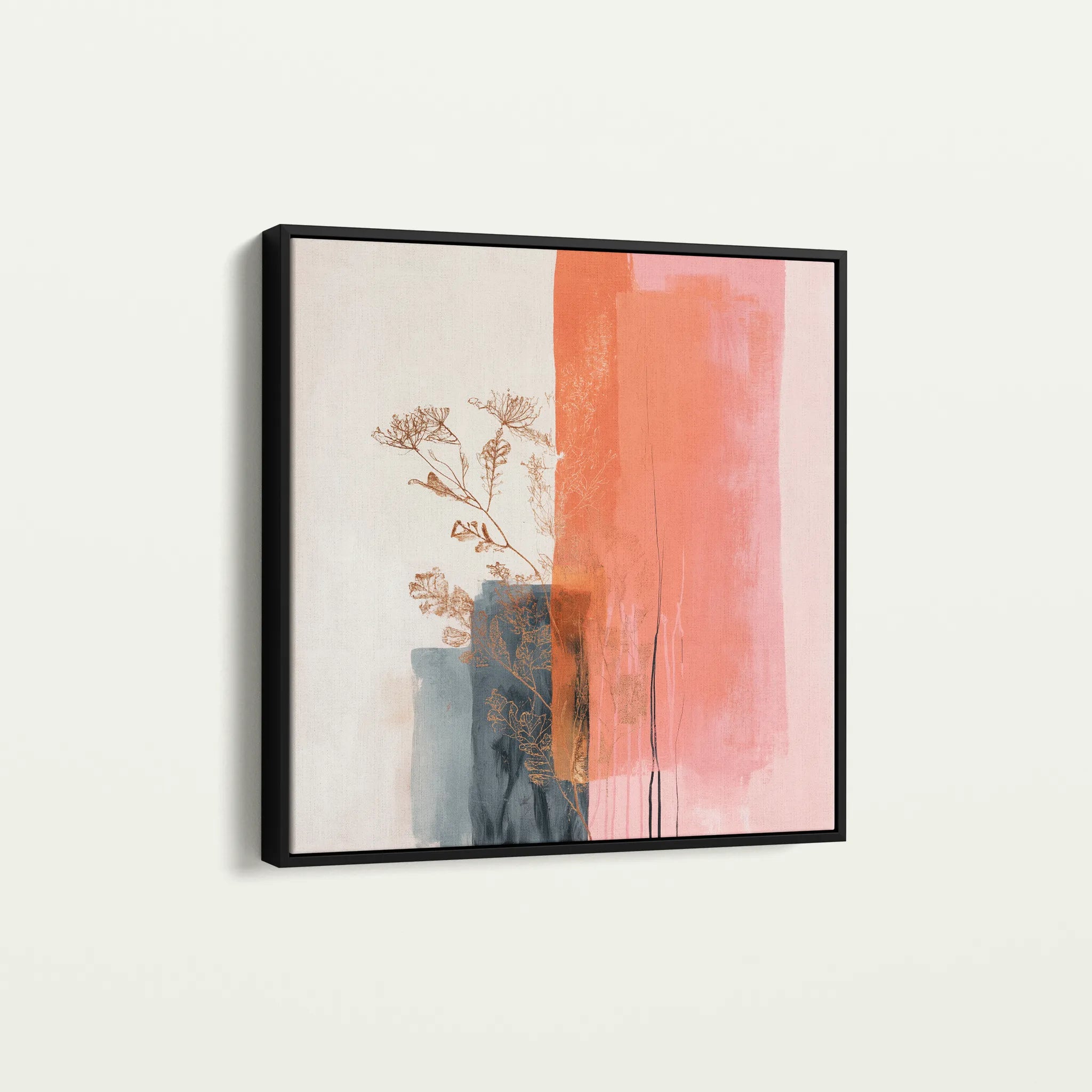 Abstract 1215 Canvas Art 60 x 60 cm / Black